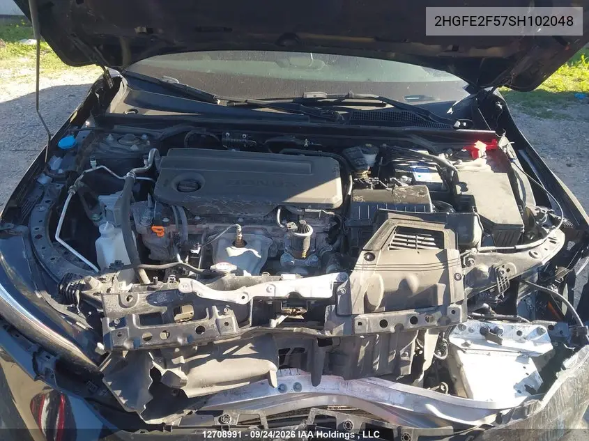 2025 HONDA CIVIC VIN 2HGFE2F57SH102048 — фото 10