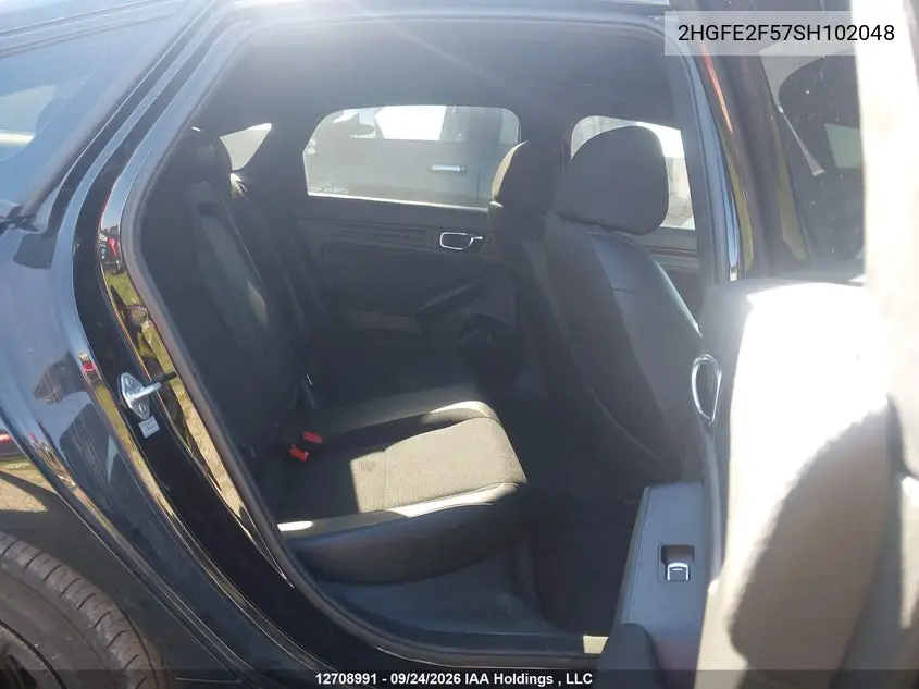 2025 HONDA CIVIC VIN 2HGFE2F57SH102048 — фото 8
