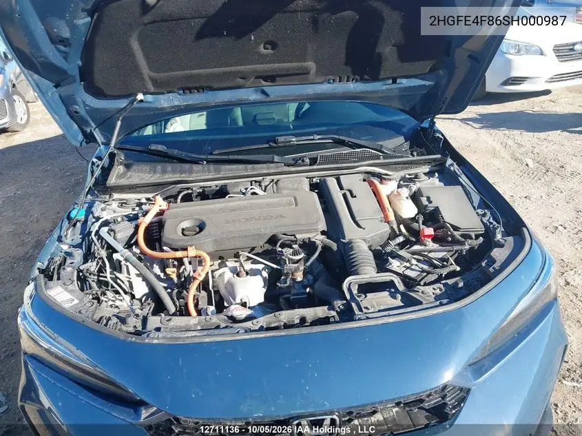 2025 HONDA CIVIC VIN 2HGFE4F86SH000987 — фото 10