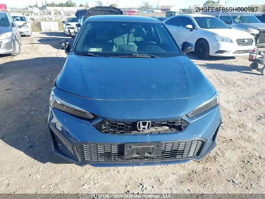 2025 HONDA CIVIC VIN 2HGFE4F86SH000987 — фото 12