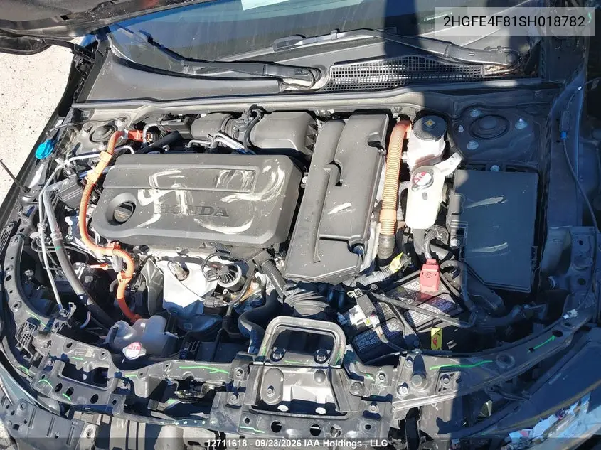 2025 HONDA CIVIC VIN 2HGFE4F81SH018782 — фото 10