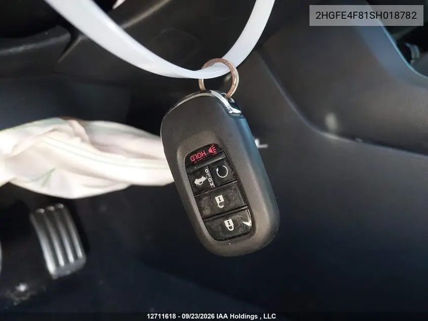 2025 HONDA CIVIC VIN 2HGFE4F81SH018782 — фото 11