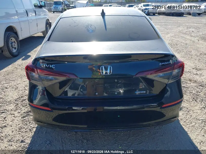 2025 HONDA CIVIC VIN 2HGFE4F81SH018782 — фото 17