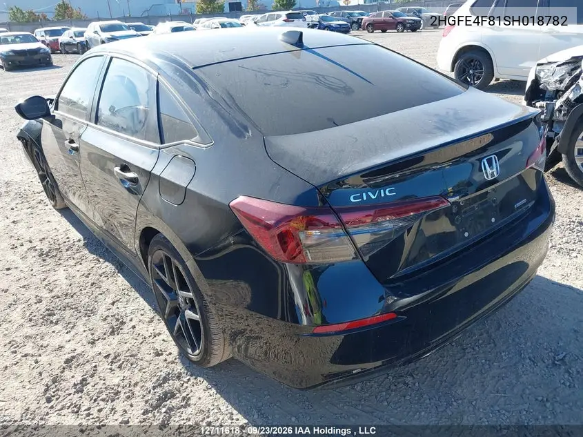 HONDA CIVIC 2025, VIN 2HGFE4F81SH018782