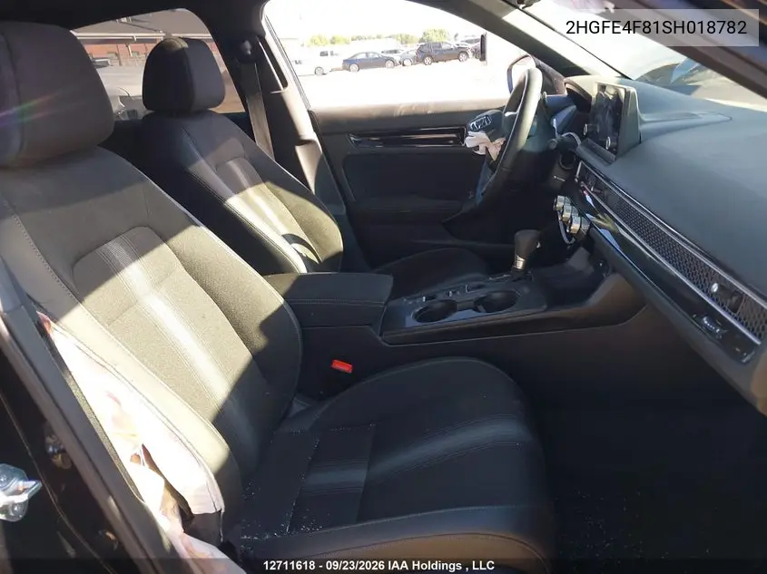 2025 HONDA CIVIC VIN 2HGFE4F81SH018782 — фото 5