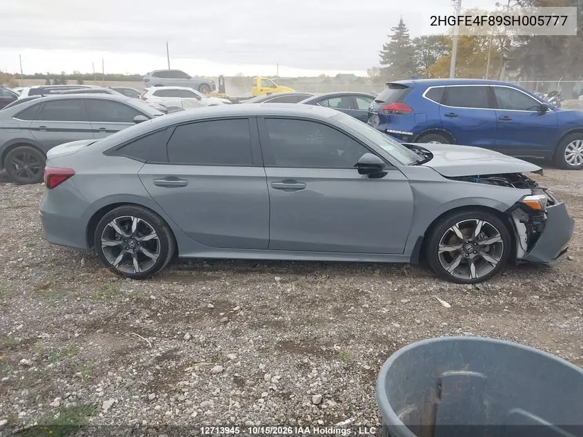 2025 HONDA CIVIC VIN 2HGFE4F89SH005777 — фото 13