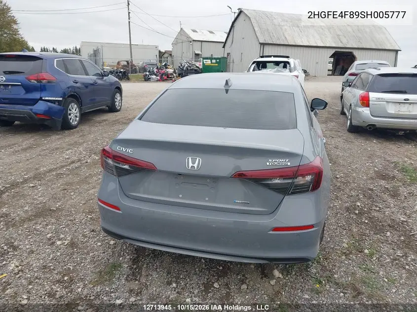 2025 HONDA CIVIC VIN 2HGFE4F89SH005777 — фото 16