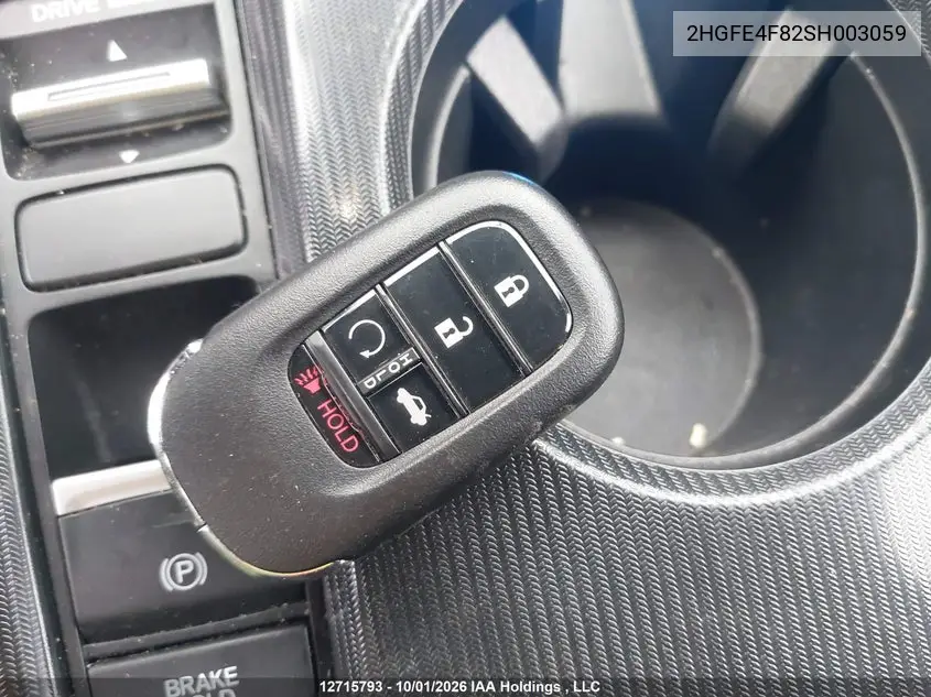 2025 HONDA CIVIC VIN 2HGFE4F82SH003059 — фото 11