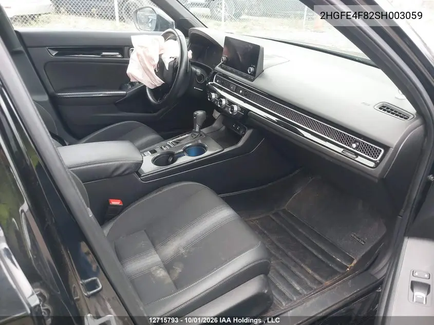 2025 HONDA CIVIC VIN 2HGFE4F82SH003059 — фото 5