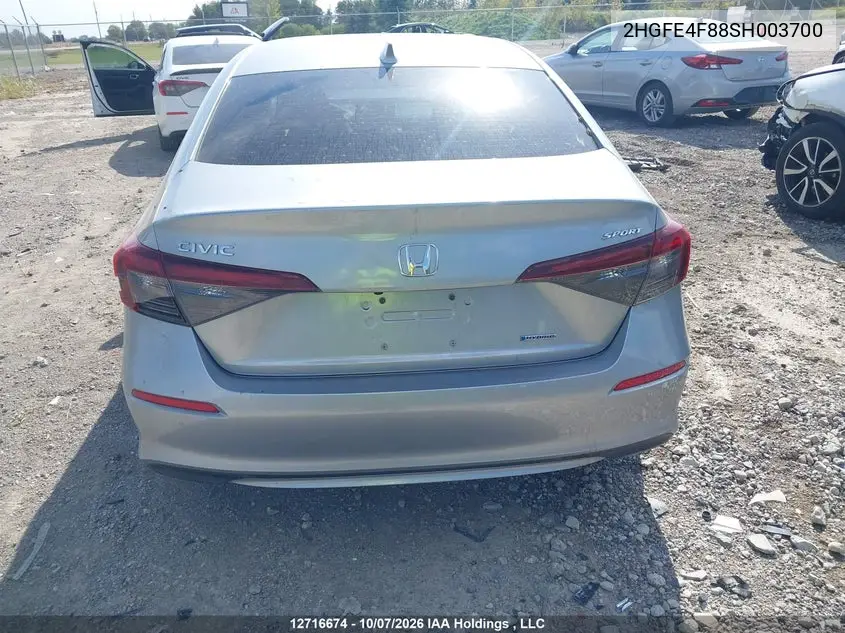 2025 HONDA CIVIC VIN 2HGFE4F88SH003700 — фото 15