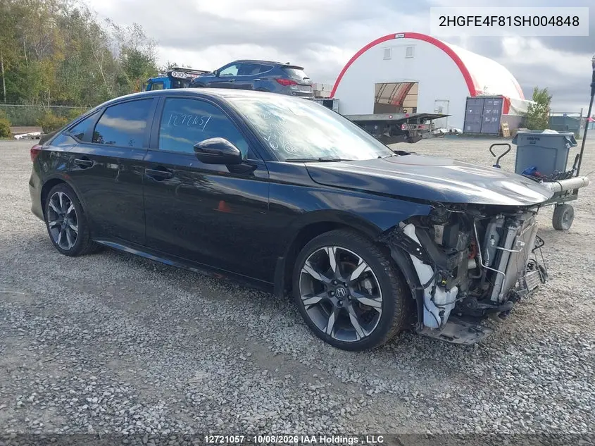 HONDA CIVIC 2025, VIN 2HGFE4F81SH004848