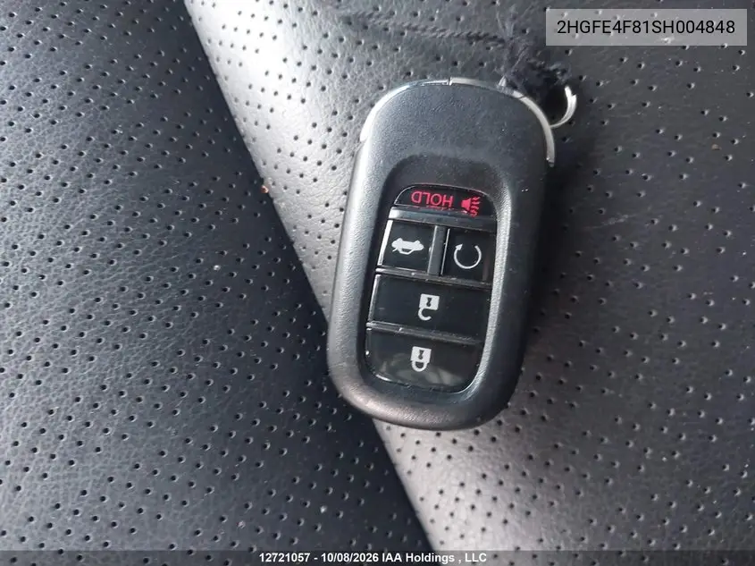 2025 HONDA CIVIC VIN 2HGFE4F81SH004848 — фото 11