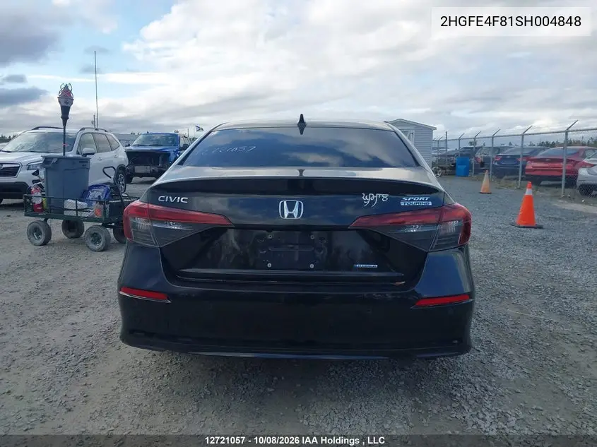 2025 HONDA CIVIC VIN 2HGFE4F81SH004848 — фото 17