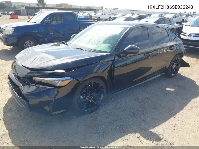 2025 HONDA CIVIC VIN 19XFL2H86SE032243 — фото 2