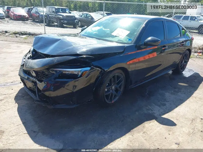 2025 HONDA CIVIC VIN 19XFL2H86SE003003 — фото 2