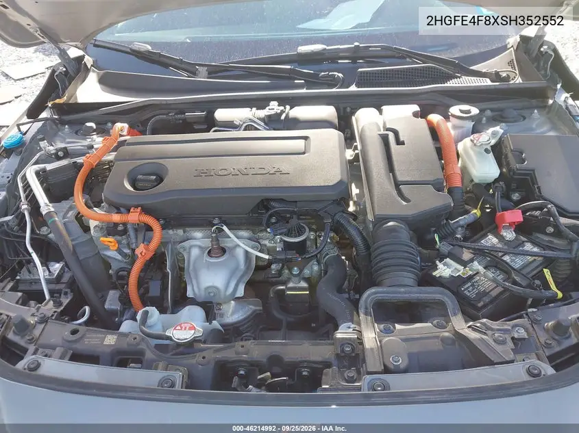 2025 HONDA CIVIC VIN 2HGFE4F8XSH352552 — фото 10