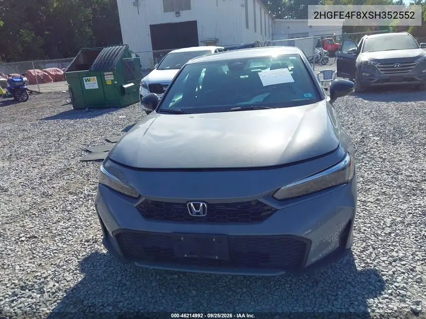 2025 HONDA CIVIC VIN 2HGFE4F8XSH352552 — фото 12