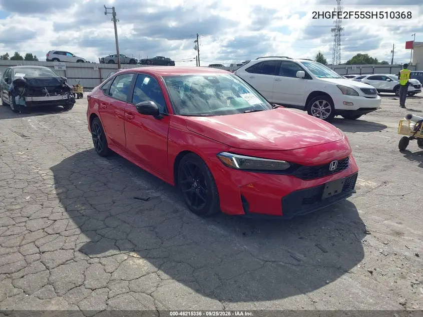 HONDA CIVIC 2025, VIN 2HGFE2F55SH510368