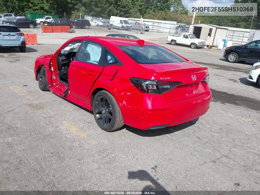 2025 HONDA CIVIC VIN 2HGFE2F55SH510368 — фото 3