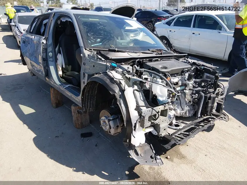 HONDA CIVIC 2025, VIN 2HGFE2F56SH514722
