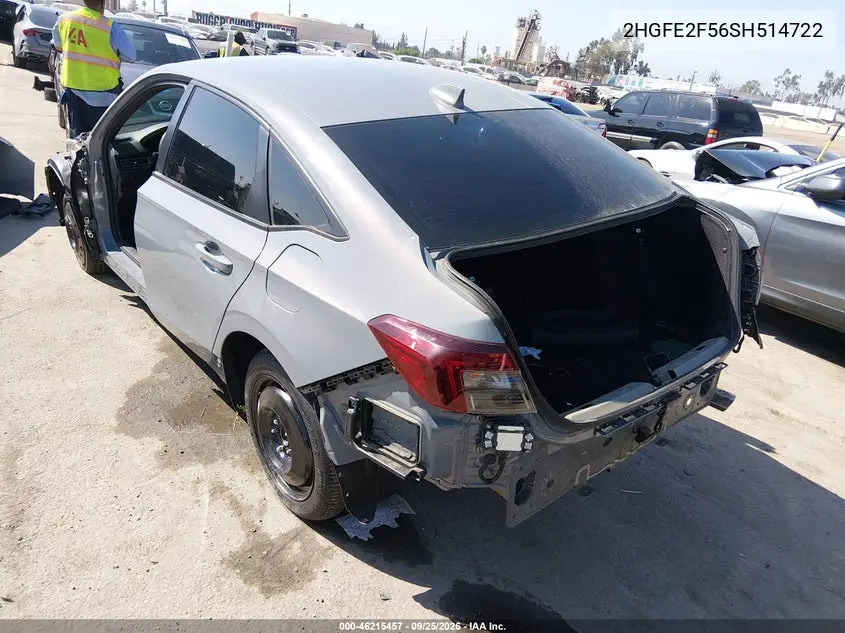2025 HONDA CIVIC VIN 2HGFE2F56SH514722 — фото 3