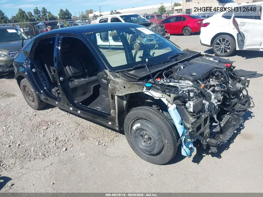 HONDA CIVIC 2025, VIN 2HGFE4F8XSH312648