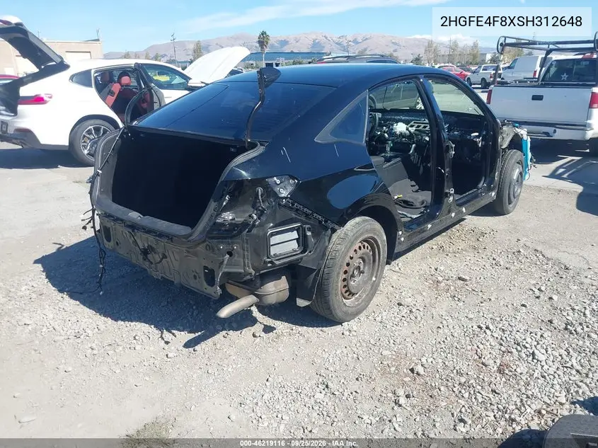 2025 HONDA CIVIC VIN 2HGFE4F8XSH312648 — фото 4