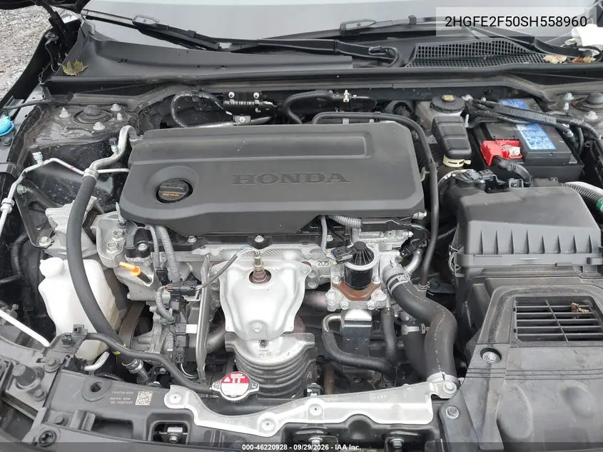 2025 HONDA CIVIC VIN 2HGFE2F50SH558960 — фото 10