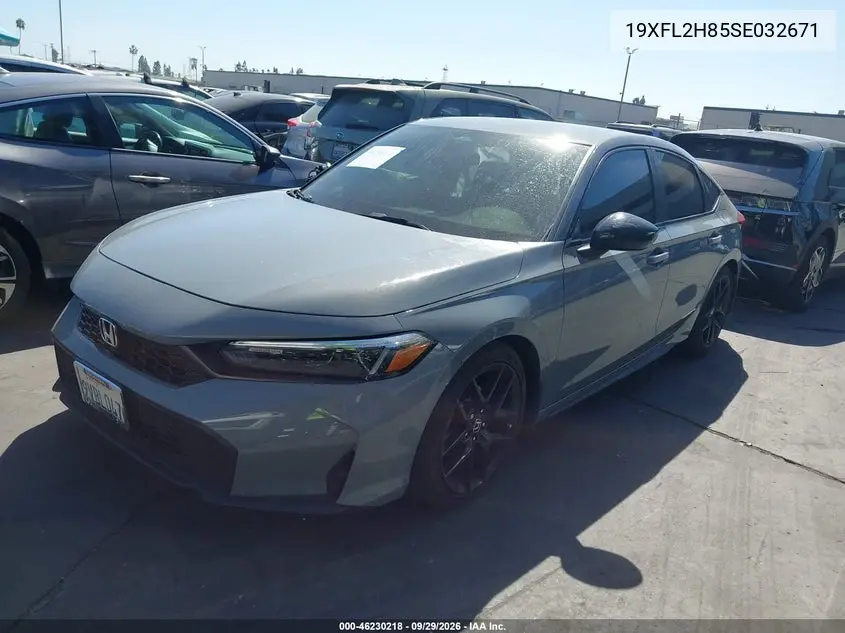 2025 HONDA CIVIC VIN 19XFL2H85SE032671 — фото 2