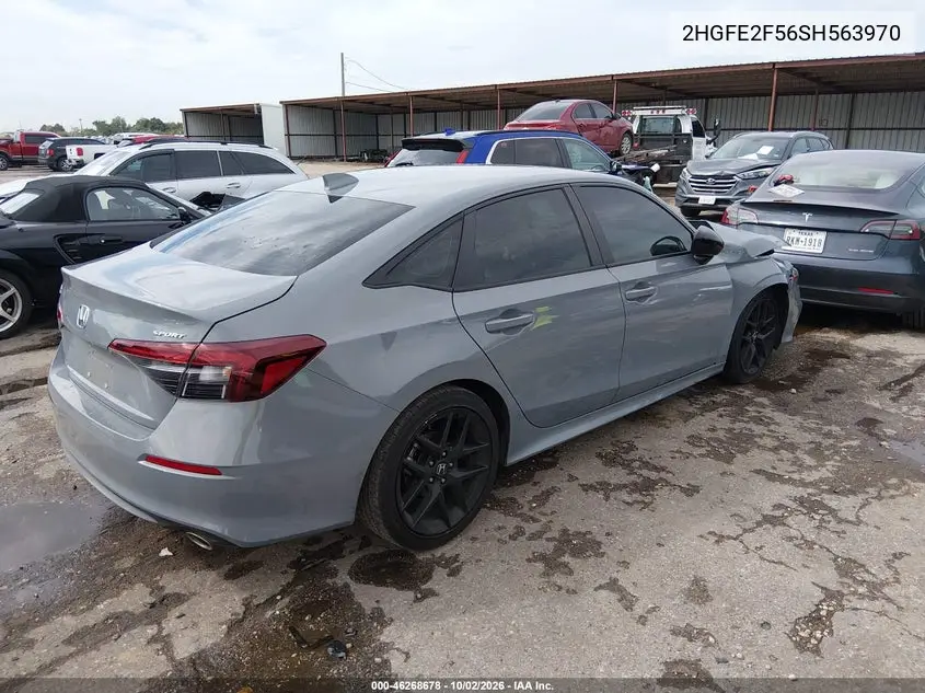 2025 HONDA CIVIC VIN 2HGFE2F56SH563970 — фото 4