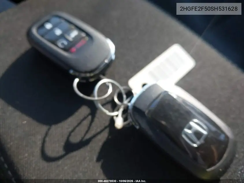 2025 HONDA CIVIC VIN 2HGFE2F50SH531628 — фото 11