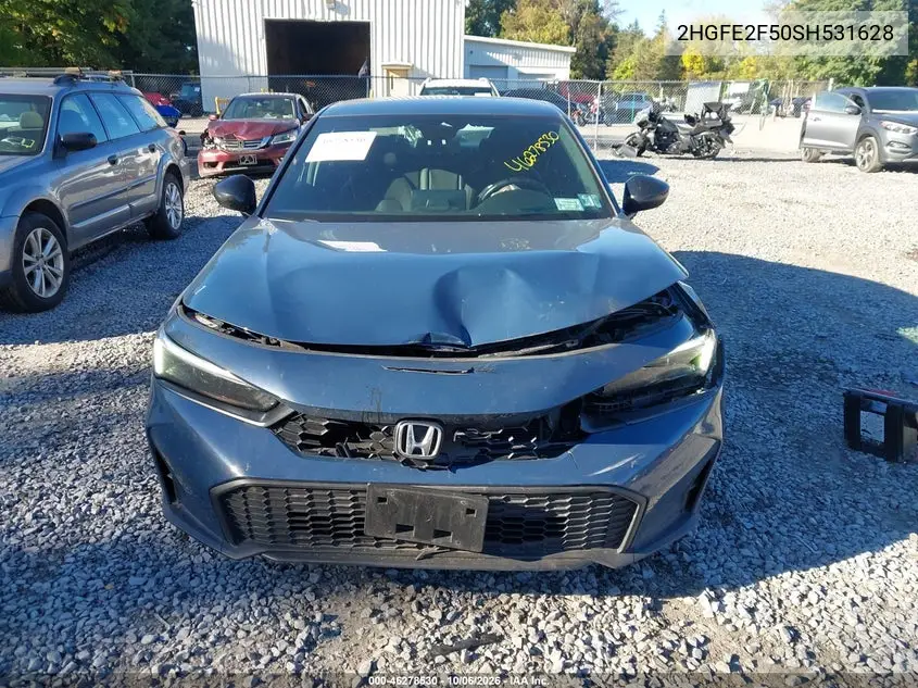 2025 HONDA CIVIC VIN 2HGFE2F50SH531628 — фото 12