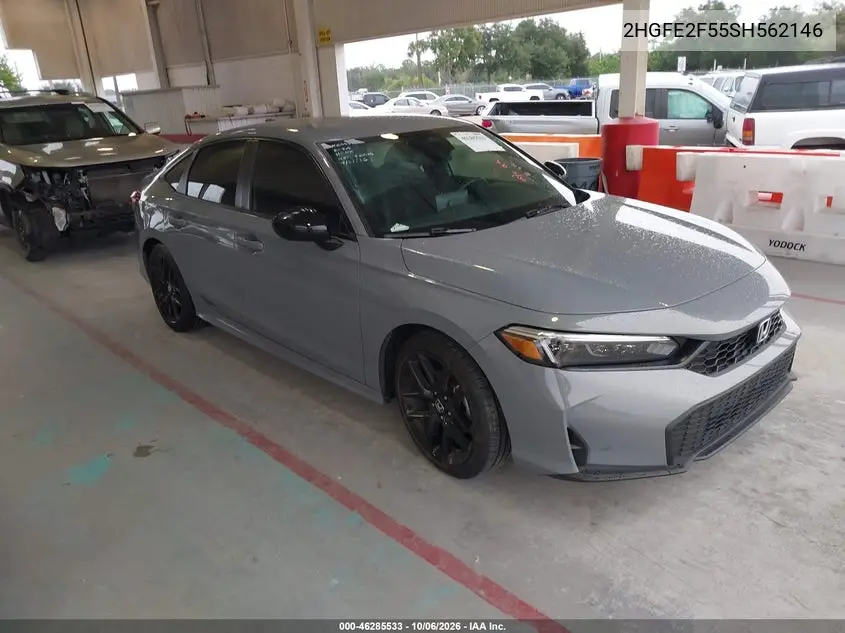 HONDA CIVIC 2025, VIN 2HGFE2F55SH562146