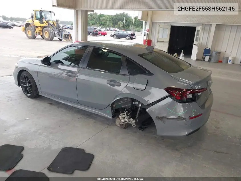 2025 HONDA CIVIC VIN 2HGFE2F55SH562146 — фото 3