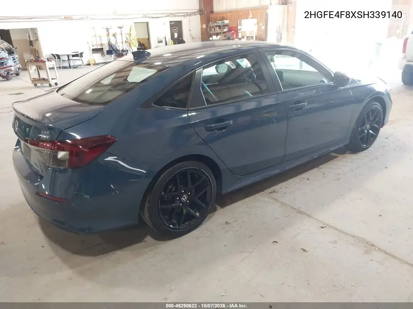 2025 HONDA CIVIC VIN 2HGFE4F8XSH339140 — фото 4