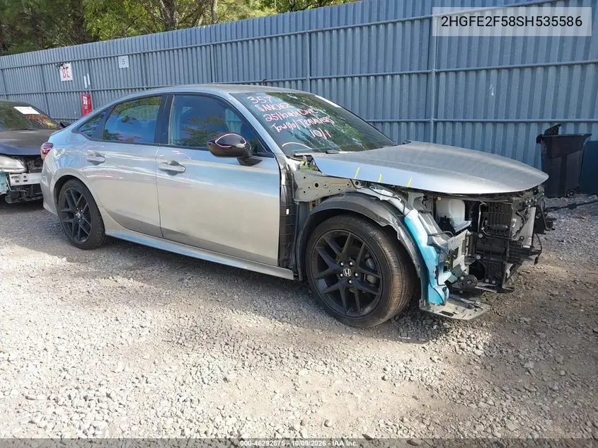 HONDA CIVIC 2025, VIN 2HGFE2F58SH535586
