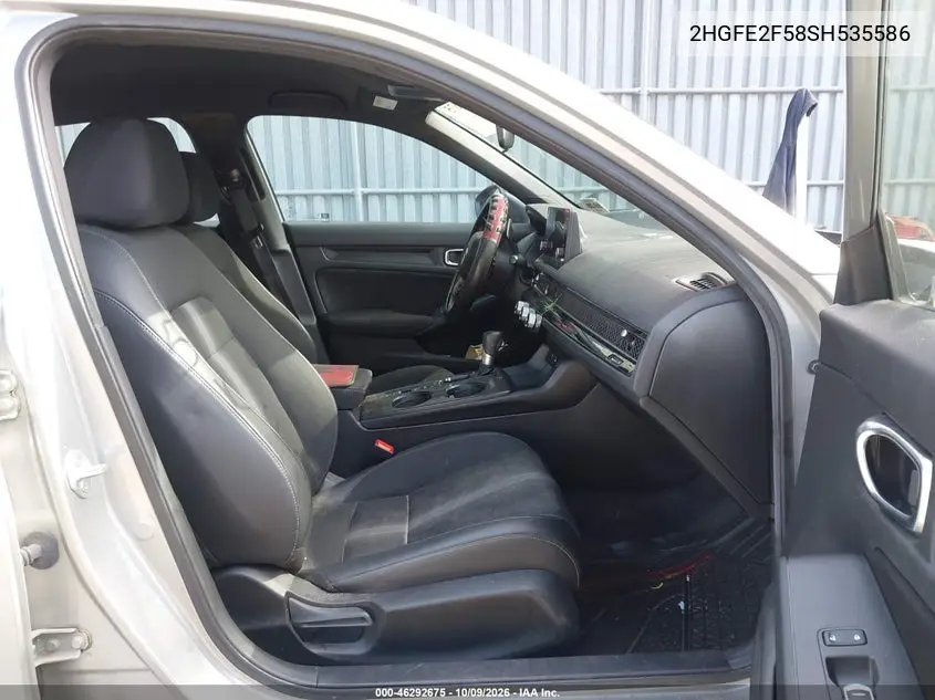 2025 HONDA CIVIC VIN 2HGFE2F58SH535586 — фото 5