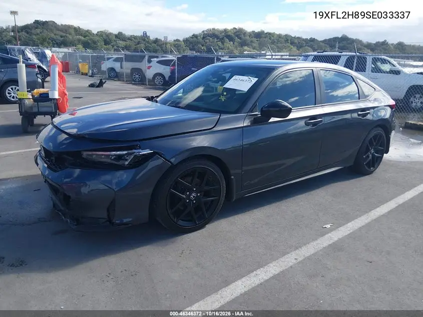 2025 HONDA CIVIC VIN 19XFL2H89SE033337 — фото 2
