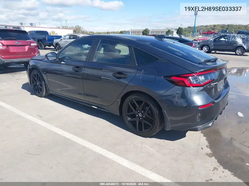 2025 HONDA CIVIC VIN 19XFL2H89SE033337 — фото 3