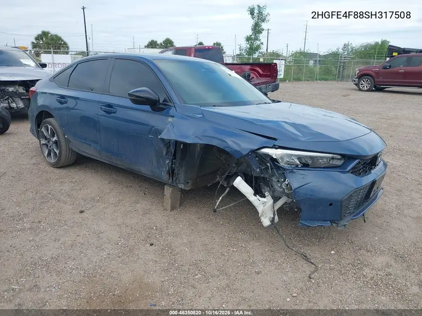 HONDA CIVIC 2025, VIN 2HGFE4F88SH317508