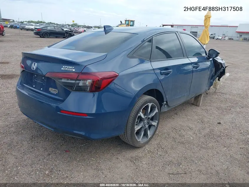 2025 HONDA CIVIC VIN 2HGFE4F88SH317508 — фото 4