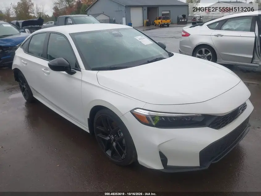 HONDA CIVIC 2025, VIN 2HGFE2F55SH513206