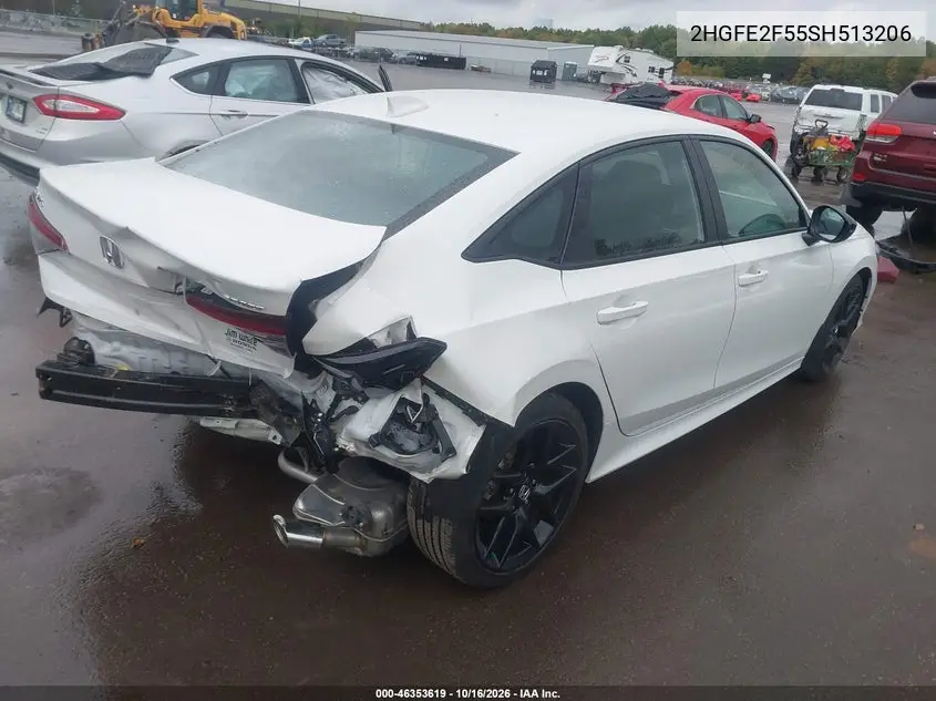 2025 HONDA CIVIC VIN 2HGFE2F55SH513206 — фото 4