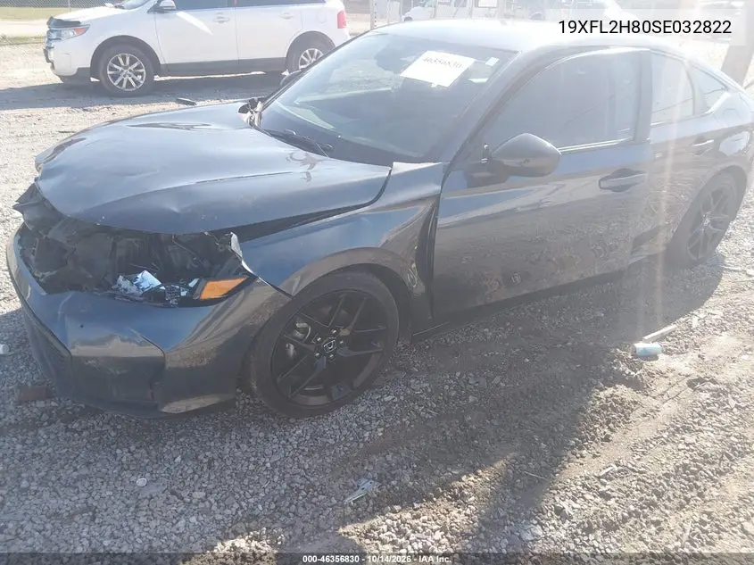 2025 HONDA CIVIC VIN 19XFL2H80SE032822 — фото 2