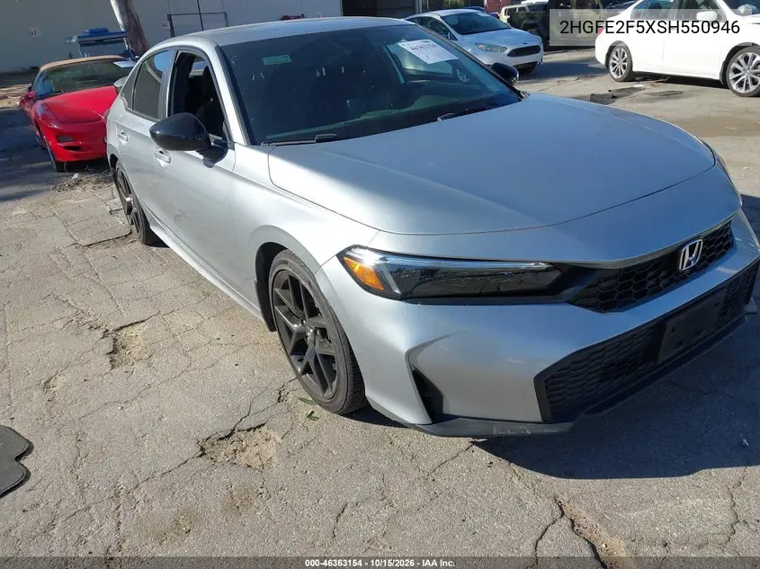 HONDA CIVIC 2025, VIN 2HGFE2F5XSH550946