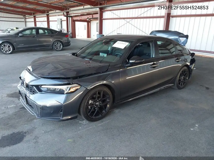 2025 HONDA CIVIC VIN 2HGFE2F55SH524853 — фото 2