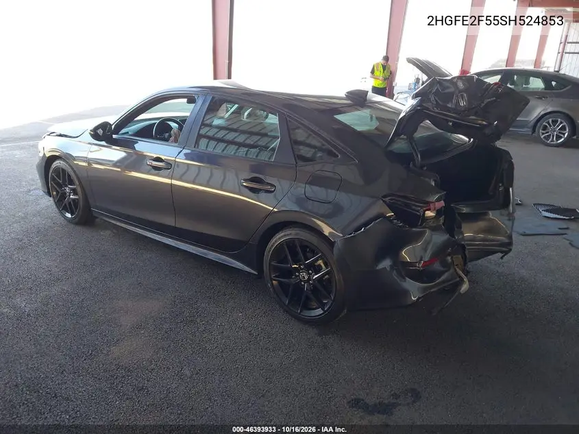 2025 HONDA CIVIC VIN 2HGFE2F55SH524853 — фото 3