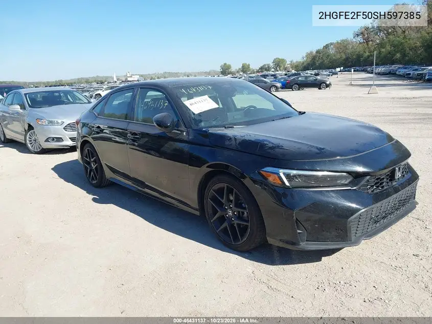 HONDA CIVIC 2025, VIN 2HGFE2F50SH597385