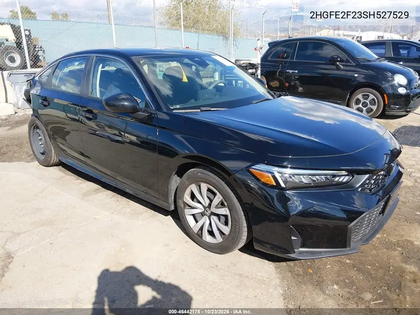HONDA CIVIC 2025, VIN 2HGFE2F23SH527529