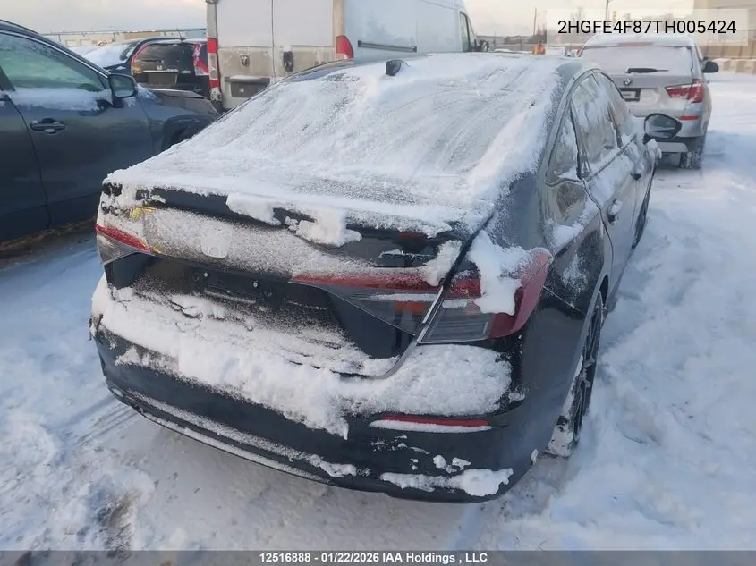 2026 HONDA CIVIC VIN 2HGFE4F87TH005424 — фото 4